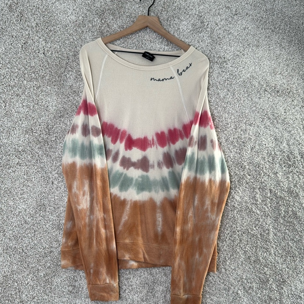 Blank Paige Mama Bear Tie Dye Terry Sweatshirt - Medium